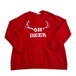 LOGG | red fuzzy Christmas sweater